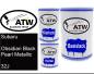 Preview: Subaru, Obsidian Black Pearl Metallic, 32J: 500ml Lackdose + 500ml Klarlack + 250ml Härter - Set, von ATW Autoteile West.